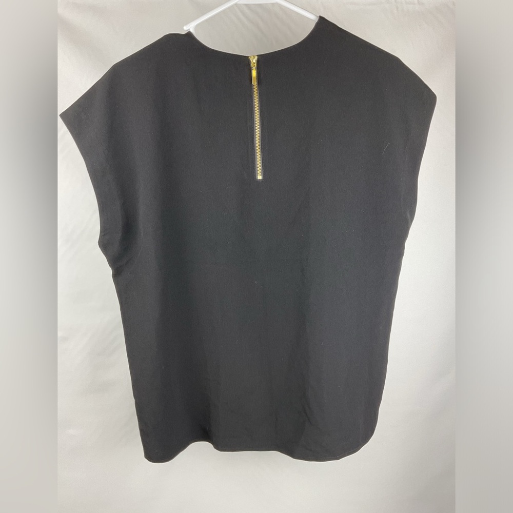 Xpress black crewneck 100% polyester cap sleeve shirt Size Xs